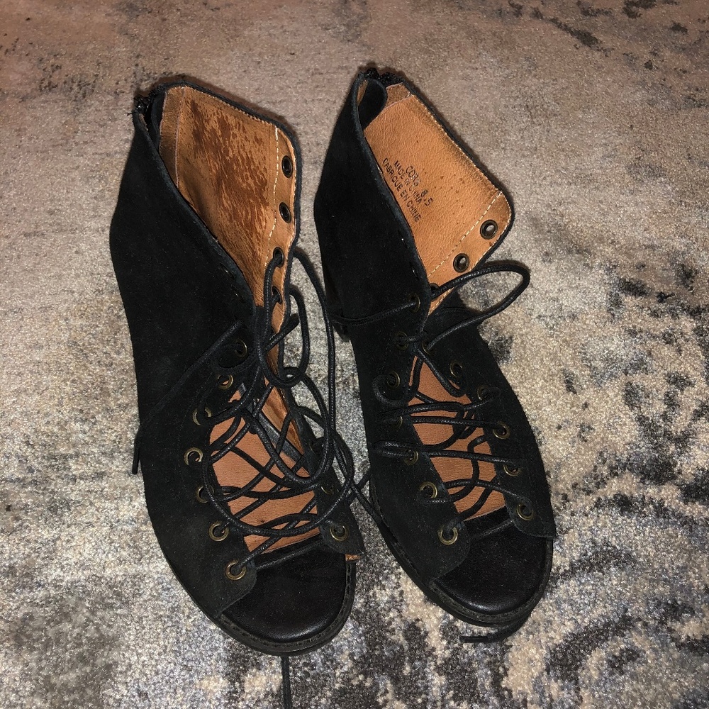 Jeffrey Campbell Lace Up Open Toe Heels